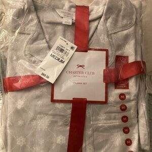 Charter Club Grey Snowflake Pajama Set